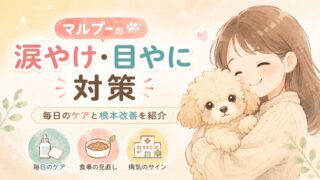 マルプーの涙やけ・目やに対策に疲れた飼い主へ|我が家の犬のケアと根本改善を紹介