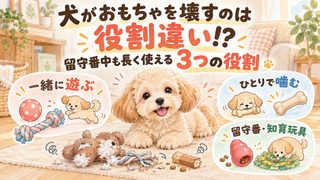 犬がおもちゃを壊すのは役割違い!?留守番中も長く使える3つの役割